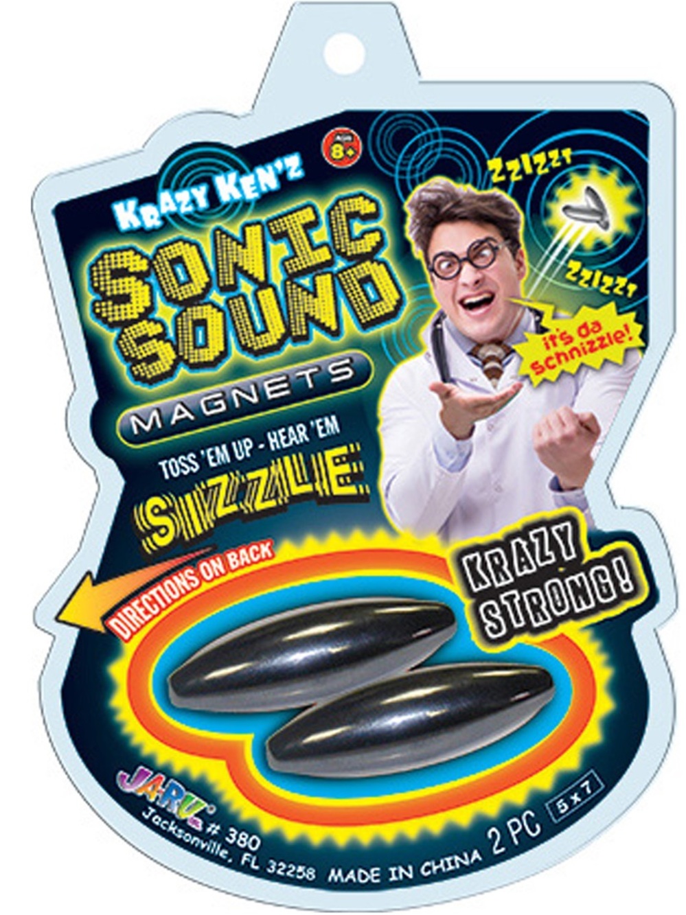 JA-RU Krazy Kenz Sonic Sound Magnets Zizzle 2 Pc Set Recommended Age 8+